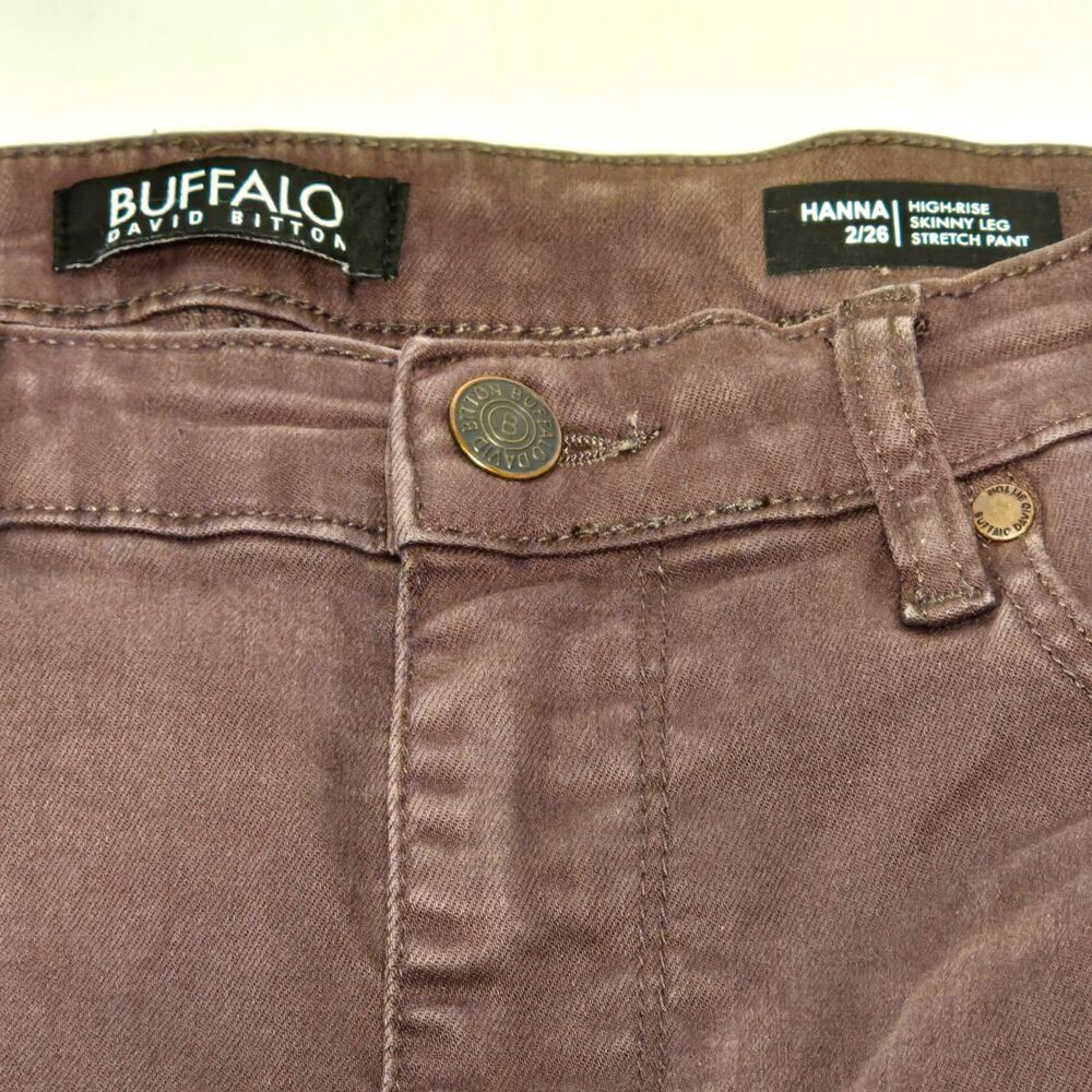 Buffalo David Bitton Hanna High-Rise Skinny Jeans Women's 2 / 26 Dark Raisin - Picture 2 of 9